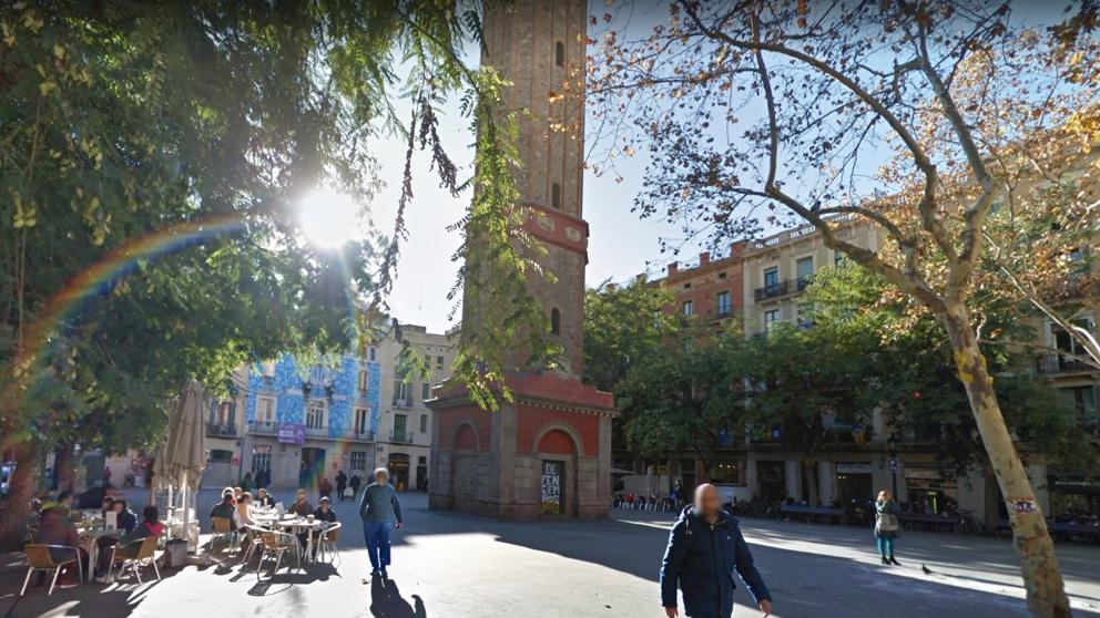 A plaza in the Barcelona neighbourhood of Gràcia